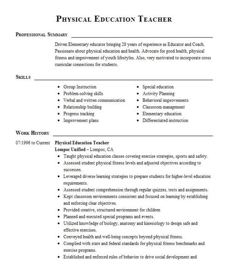 pe teacher resume|Iba pa.